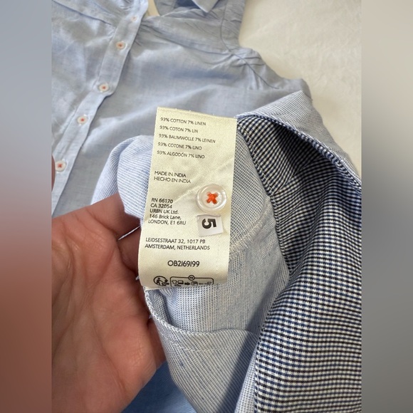 Maeve | SZ Large | Blue Short Romper Sleeveless Button Front Playsuit | NWT - Picture 10 of 13